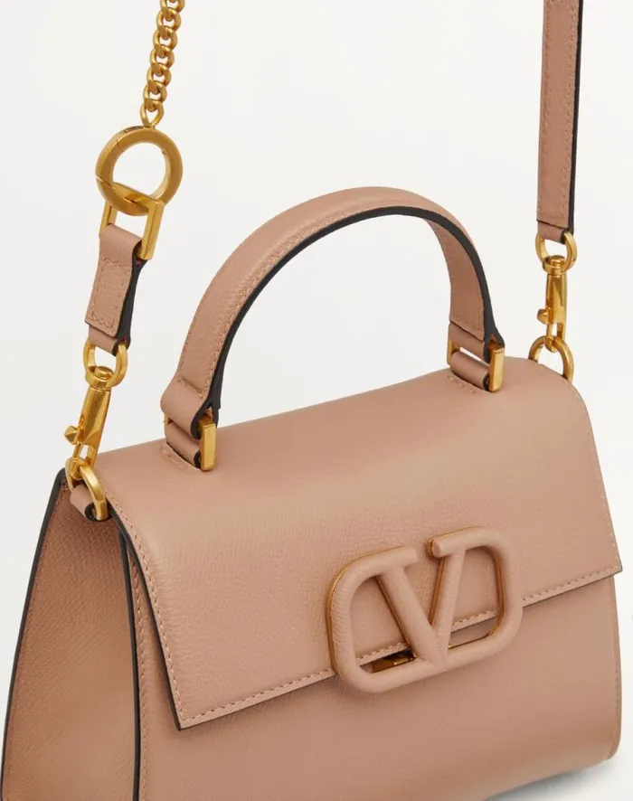 Valentino Top Handle Bags Woman Small Vsling Grainy Calfskin Handbag For Woman In Clayrose Quartz Clayrose Quartz Valentino Top Handle Bags Woman Small Vsling Grainy Calfskin Handbag For Woman In Clayrose Quartz Clayrose Quartz