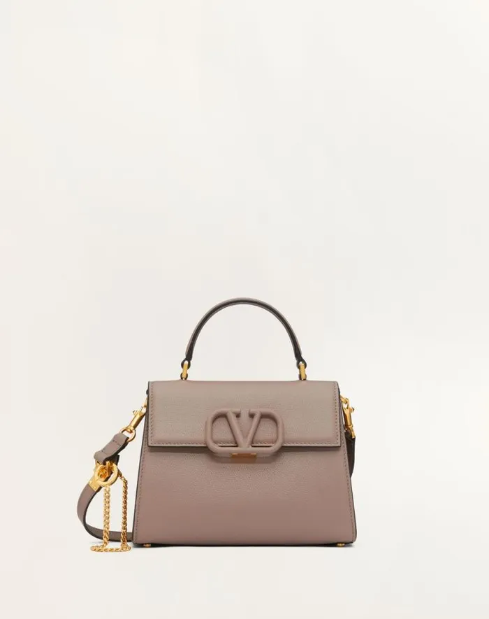Valentino Top Handle Bags Woman Small Vsling Grainy Calfskin Handbag For Woman In Clayrose Quartz Clayrose Quartz Valentino Top Handle Bags Woman Small Vsling Grainy Calfskin Handbag For Woman In Clayrose Quartz Clayrose Quartz