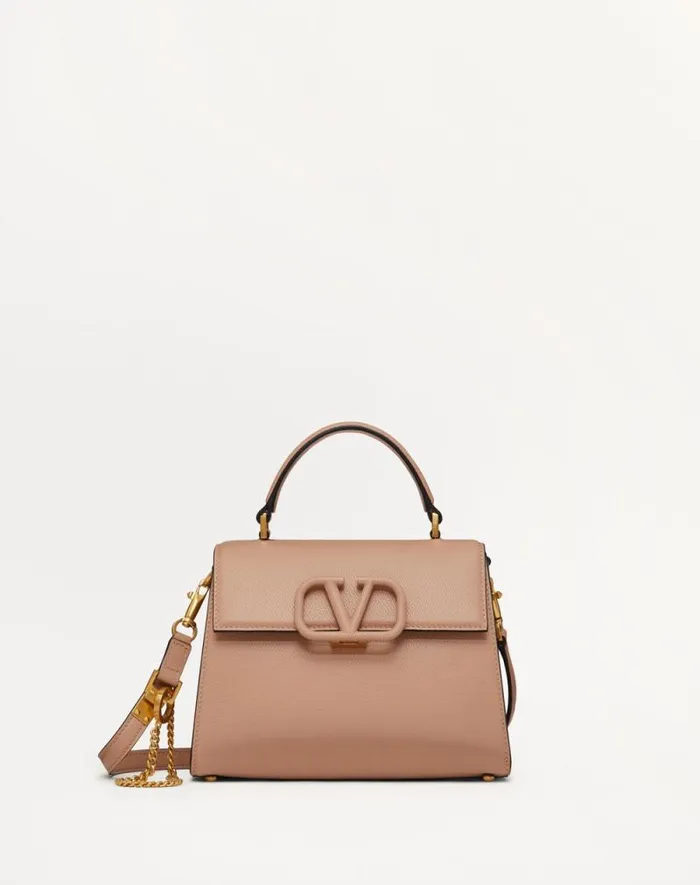 Valentino Top Handle Bags Woman Small Vsling Grainy Calfskin Handbag For Woman In Clayrose Quartz Clayrose Quartz Valentino Top Handle Bags Woman Small Vsling Grainy Calfskin Handbag For Woman In Clayrose Quartz Clayrose Quartz
