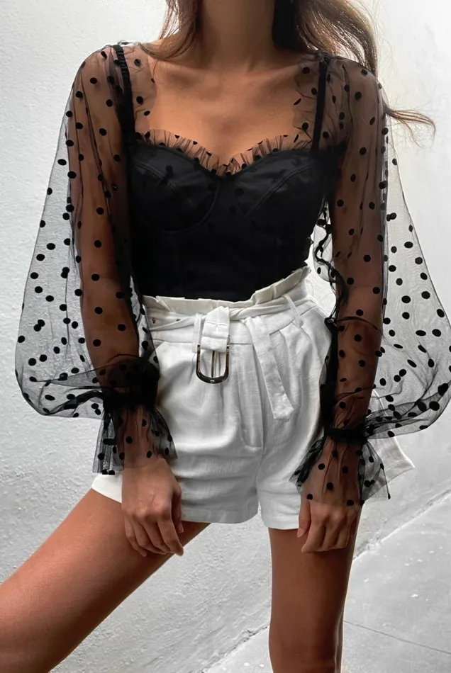Varinka Top Black Women Tops Petal and Pup