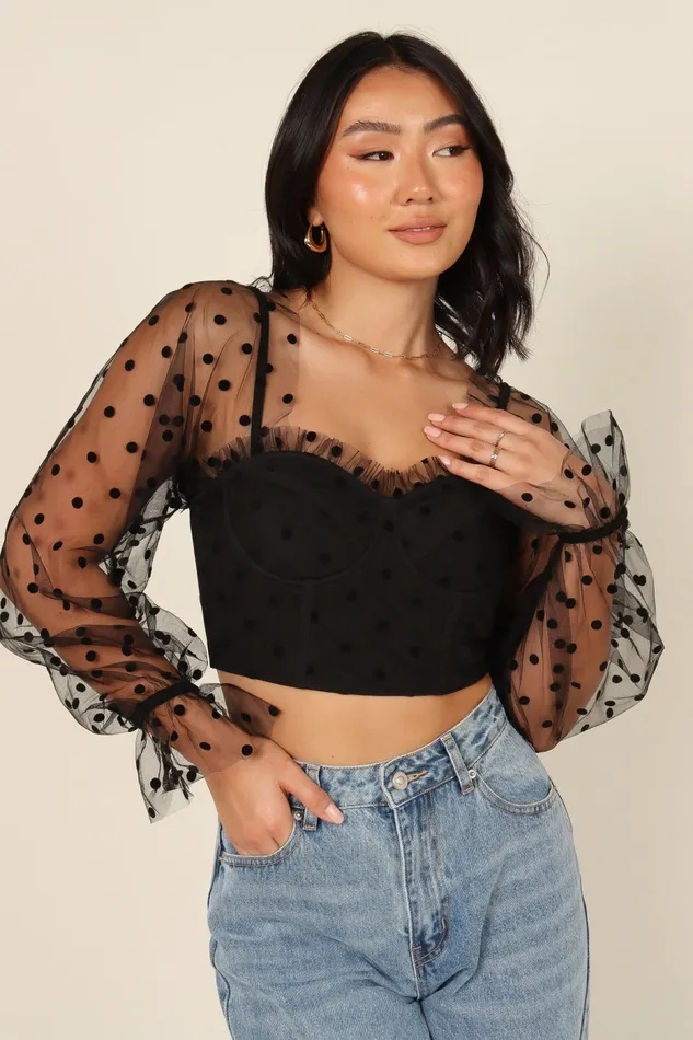 Varinka Top Black Women Tops Petal and Pup