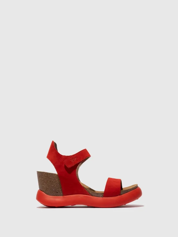 Velcro Sandals GOGO967FLY SUEDE SCARLET Women Fly London Sandals