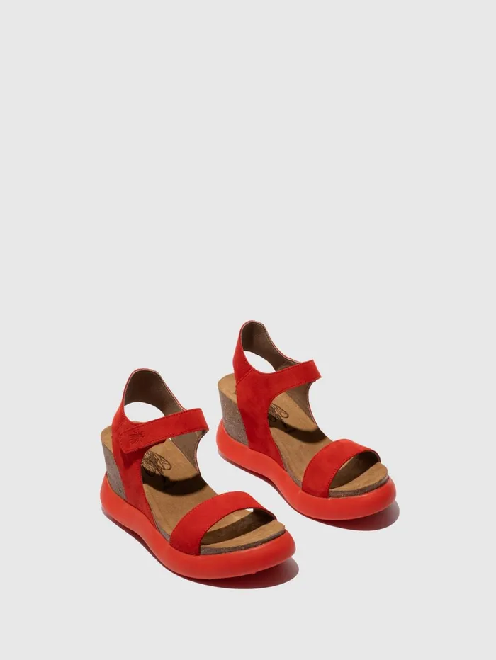 Velcro Sandals GOGO967FLY SUEDE SCARLET Women Fly London Sandals