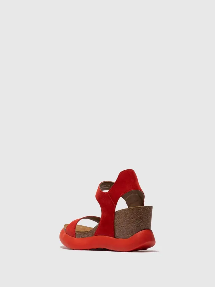 Velcro Sandals GOGO967FLY SUEDE SCARLET Women Fly London Sandals