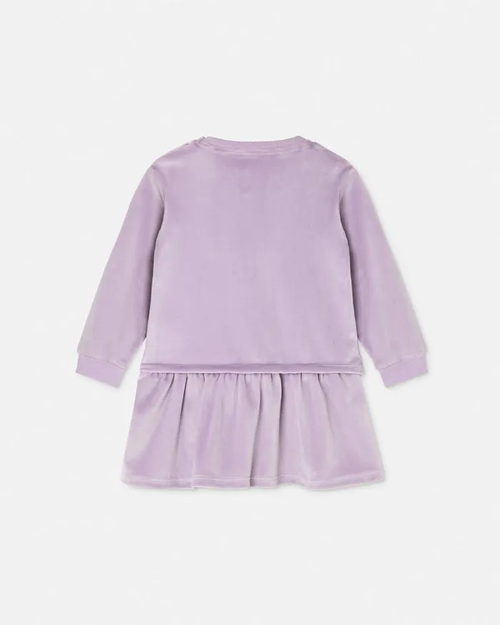 Velvet Medusa Baby Dress Lilac Children Versace Clothing