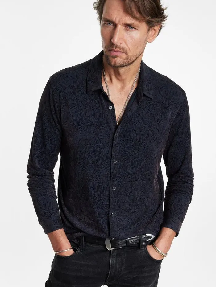 VENETO SHIRT Black Men John Varvatos Shirts