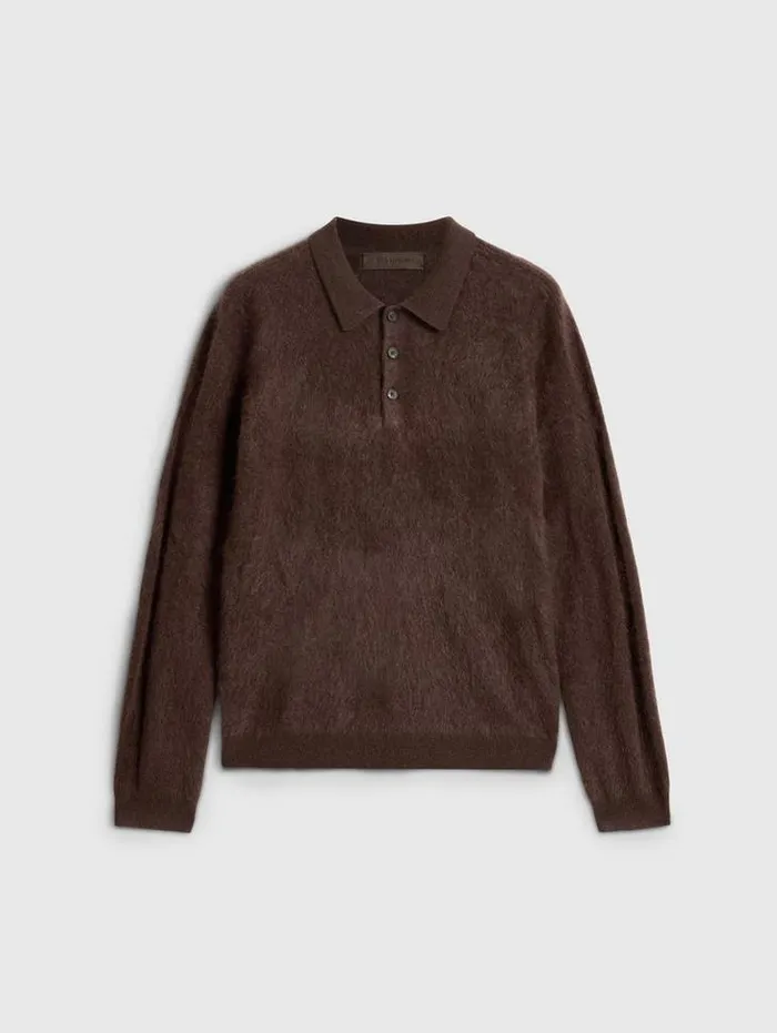 VERONA POLO Chocolate Men John Varvatos Sweaters