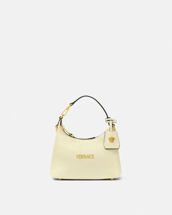 Versace Tag Hobo Handbag Yellow Women Versace Top Handle