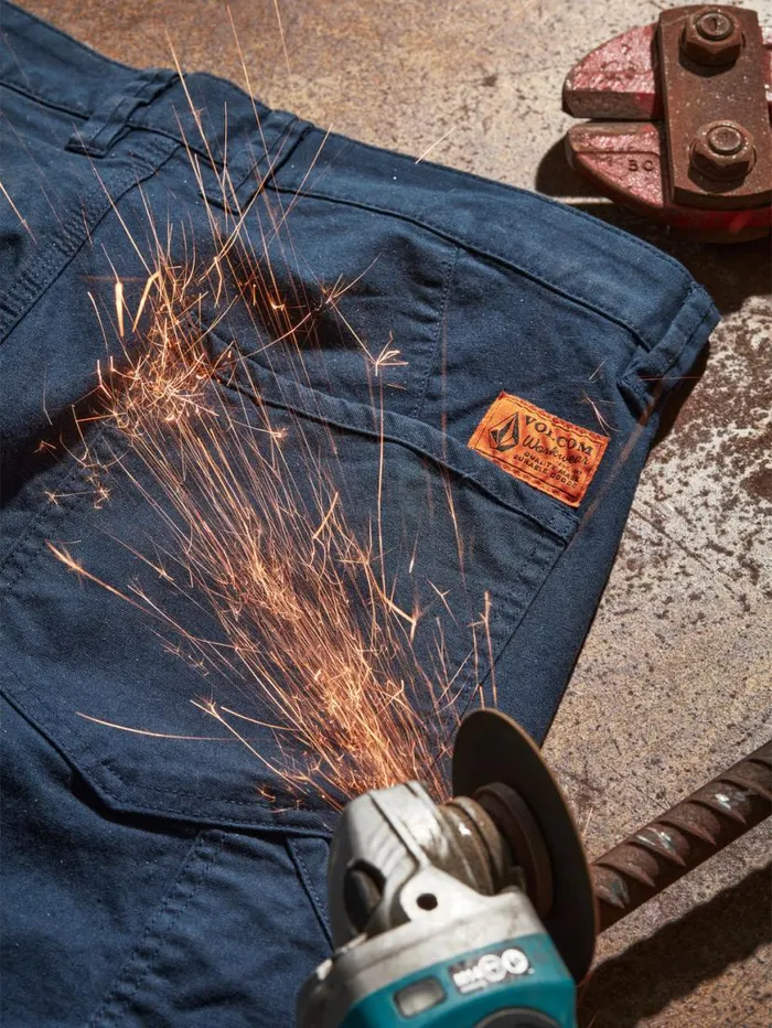 Volcom Workwear Caliper Cuff Pants 8211 Navy Mens Volcom Pants