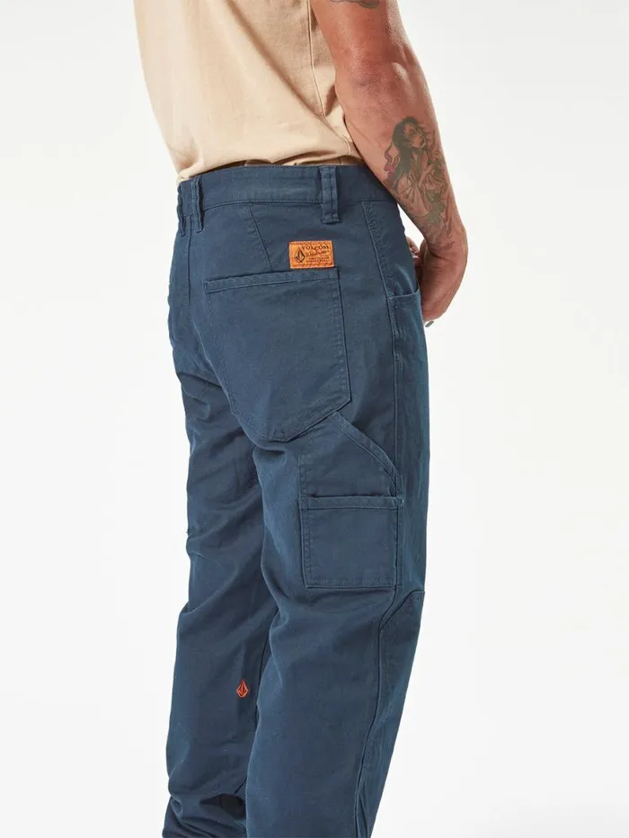 Volcom Workwear Caliper Cuff Pants 8211 Navy Mens Volcom Pants