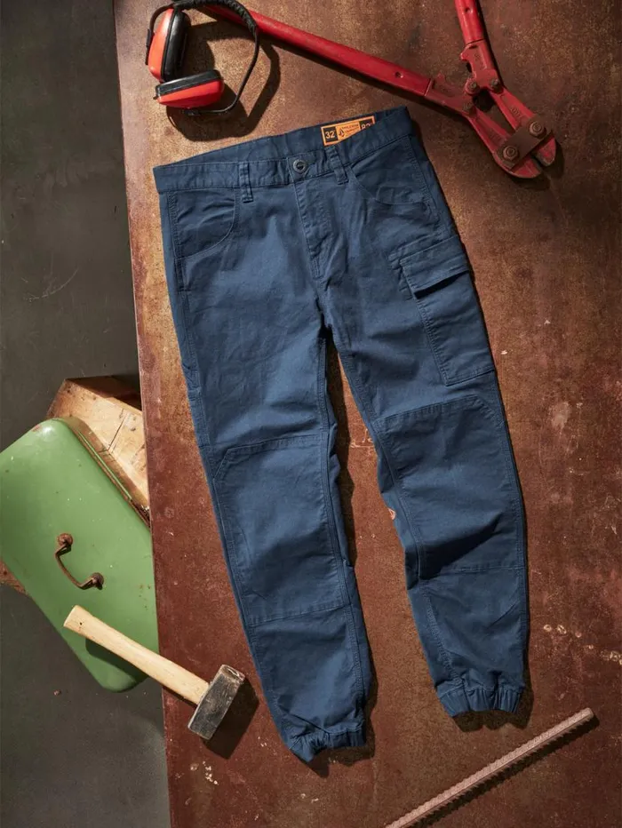 Volcom Workwear Caliper Cuff Pants 8211 Navy Mens Volcom Pants