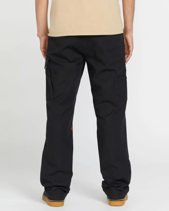 Volcom Workwear Caliper Relaxed Work Pants 8211 Black Mens Volcom Pants