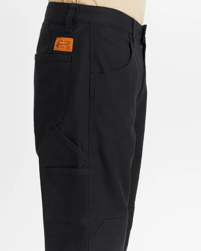 Volcom Workwear Caliper Relaxed Work Pants 8211 Black Mens Volcom Pants