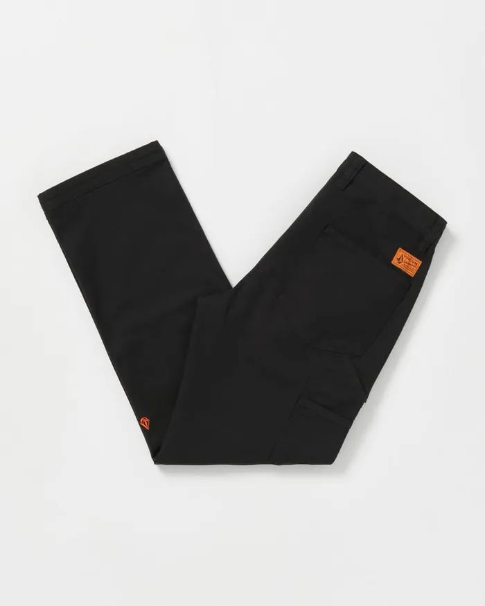 Volcom Workwear Caliper Relaxed Work Pants 8211 Black Mens Volcom Pants