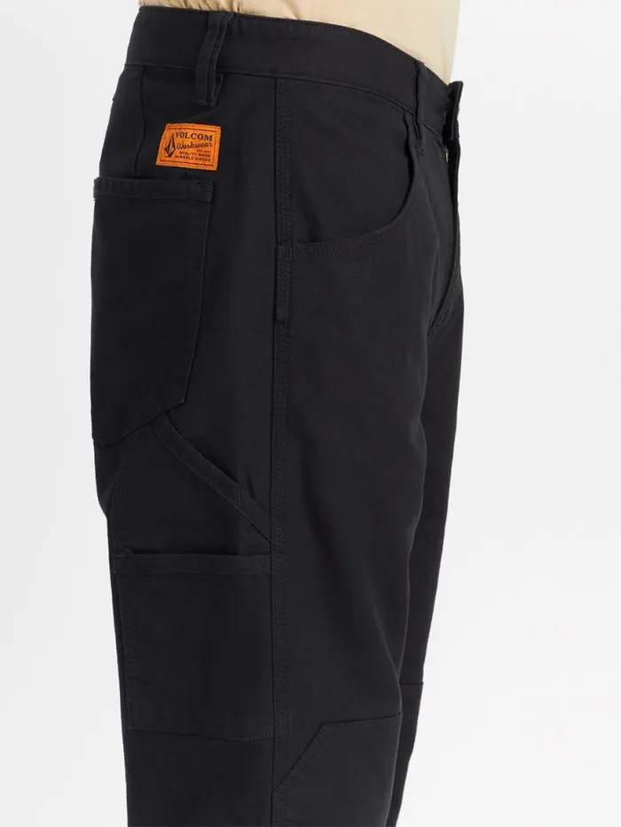 Volcom Workwear Caliper Relaxed Work Pants 8211 Black Mens Volcom Pants