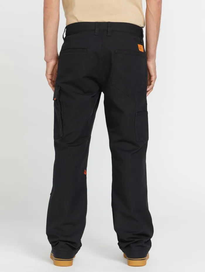 Volcom Workwear Caliper Relaxed Work Pants 8211 Black Mens Volcom Pants