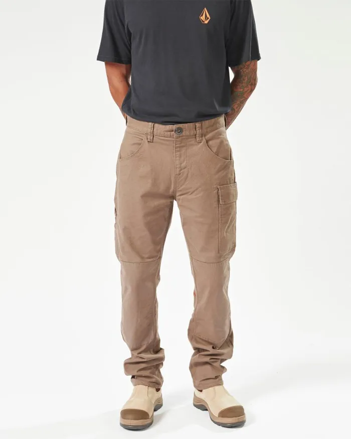 Volcom Workwear Caliper Work Pants 8211 Brindle Mens Volcom Pants