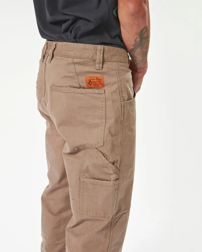 Volcom Workwear Caliper Work Pants 8211 Brindle Mens Volcom Pants