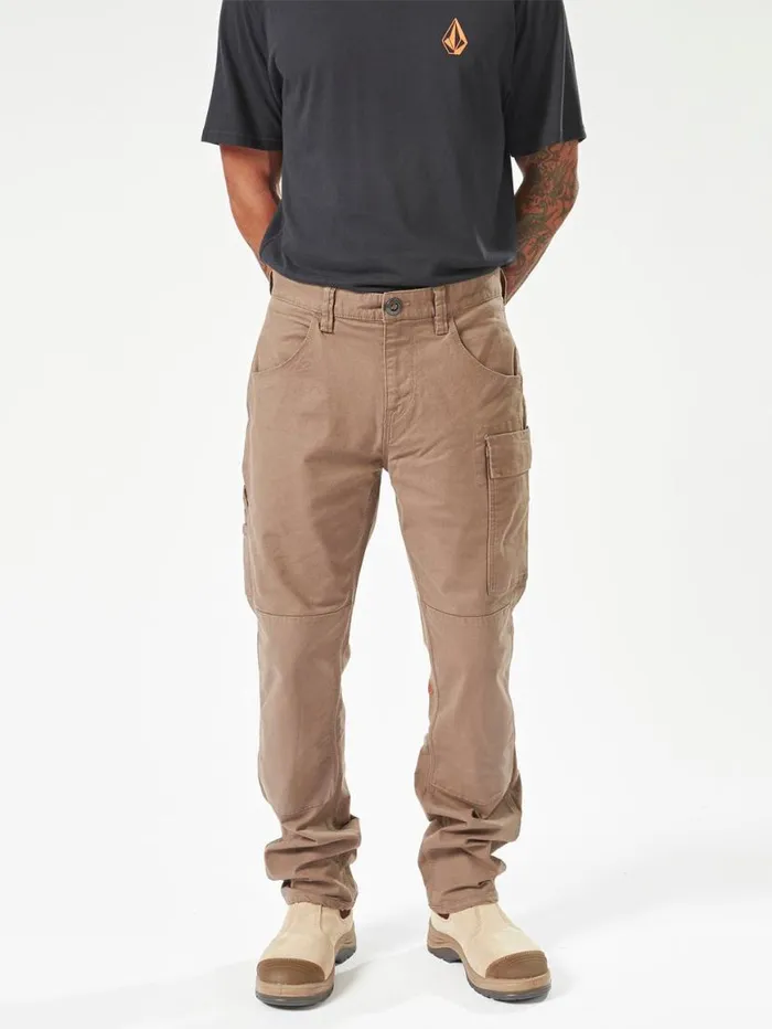Volcom Workwear Caliper Work Pants 8211 Brindle Mens Volcom Pants