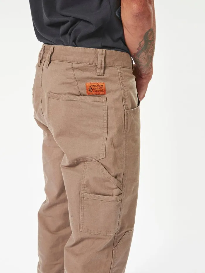 Volcom Workwear Caliper Work Pants 8211 Brindle Mens Volcom Pants
