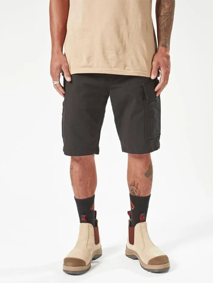 Volcom Workwear Caliper Work Shorts 8211 Black Mens Volcom Shorts