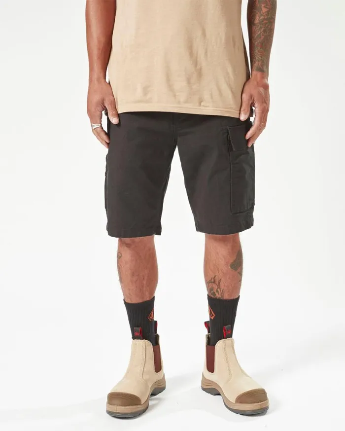 Volcom Workwear Caliper Work Shorts 8211 Black Mens Volcom Shorts
