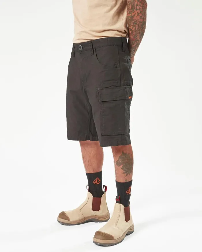 Volcom Workwear Caliper Work Shorts 8211 Black Mens Volcom Shorts