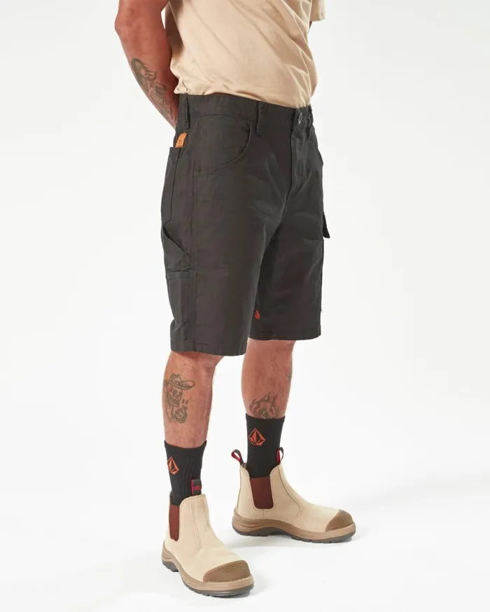 Volcom Workwear Caliper Work Shorts 8211 Black Mens Volcom Shorts