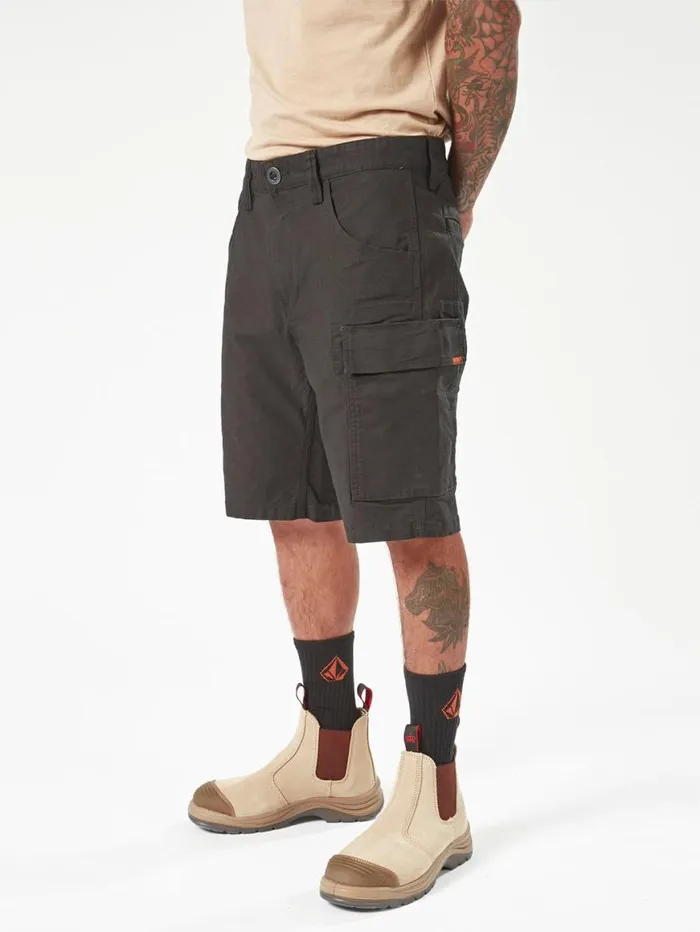 Volcom Workwear Caliper Work Shorts 8211 Black Mens Volcom Shorts