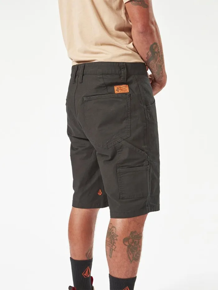 Volcom Workwear Caliper Work Shorts 8211 Black Mens Volcom Shorts