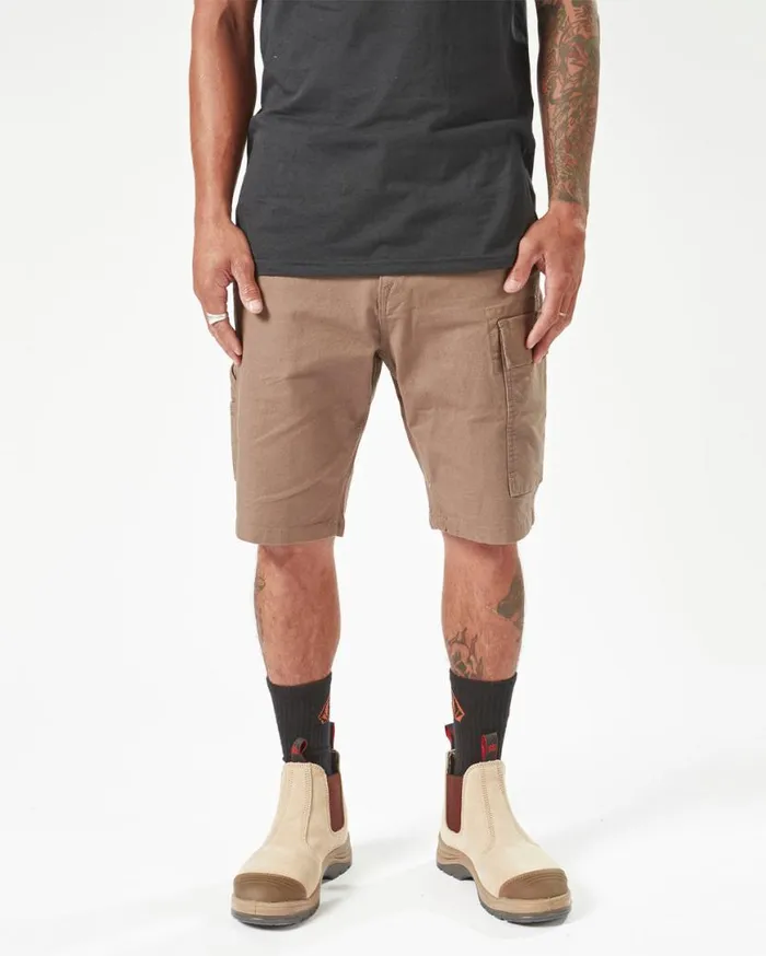 Volcom Workwear Caliper Work Shorts 8211 Brindle Mens Volcom Shorts