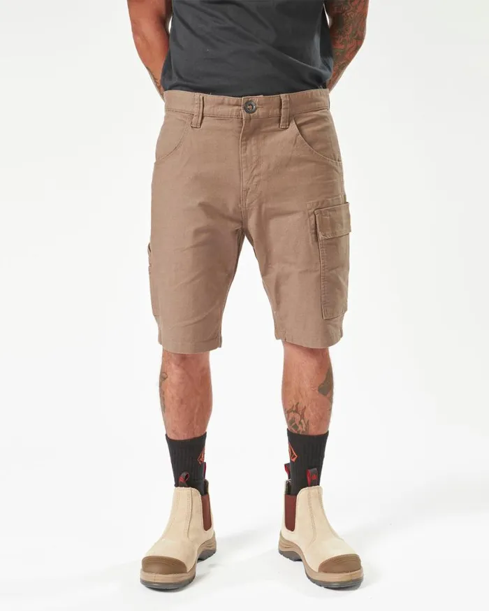 Volcom Workwear Caliper Work Shorts 8211 Brindle Mens Volcom Shorts