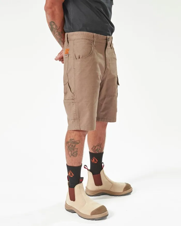 Volcom Workwear Caliper Work Shorts 8211 Brindle Mens Volcom Shorts