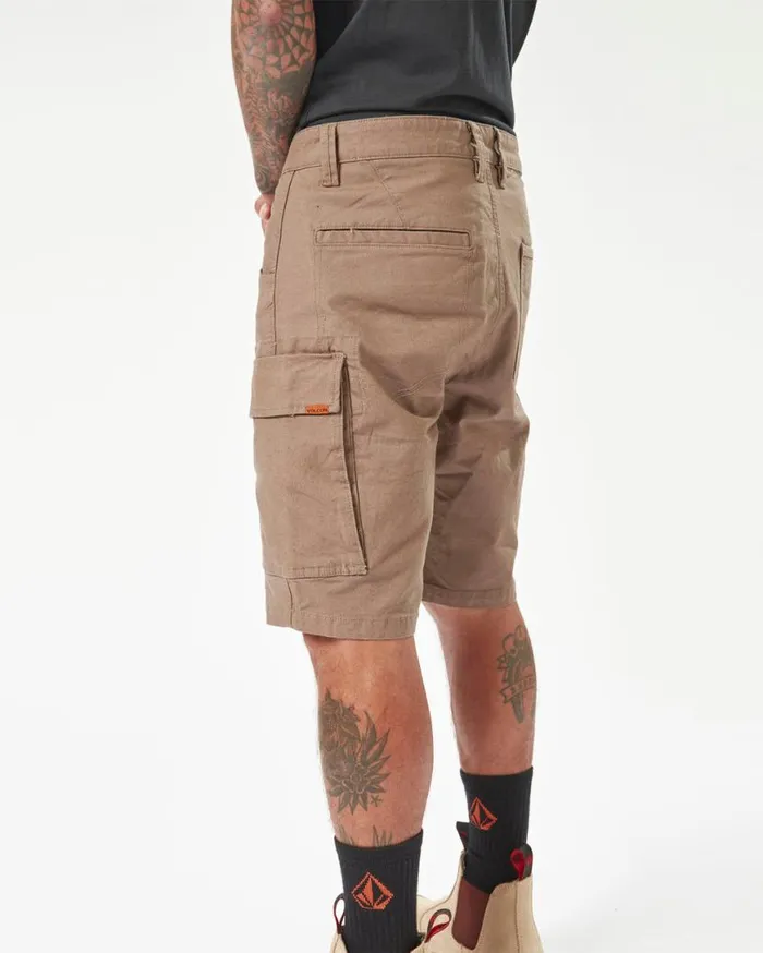 Volcom Workwear Caliper Work Shorts 8211 Brindle Mens Volcom Shorts