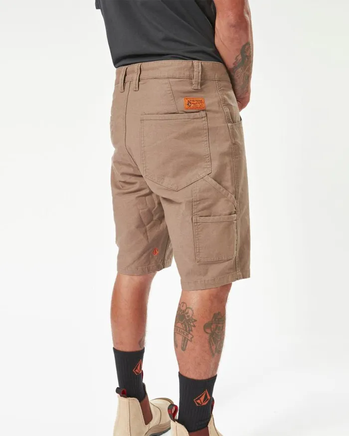 Volcom Workwear Caliper Work Shorts 8211 Brindle Mens Volcom Shorts