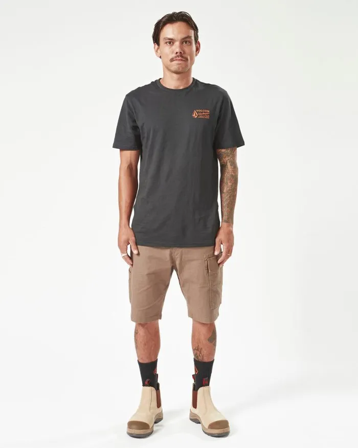Volcom Workwear Caliper Work Shorts 8211 Brindle Mens Volcom Shorts