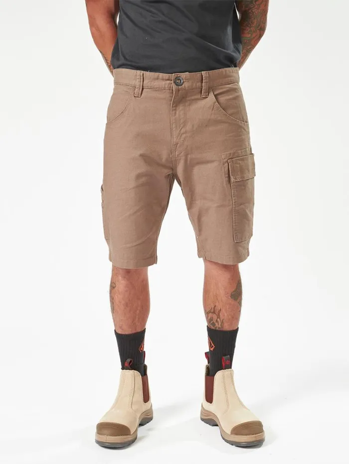 Volcom Workwear Caliper Work Shorts 8211 Brindle Mens Volcom Shorts
