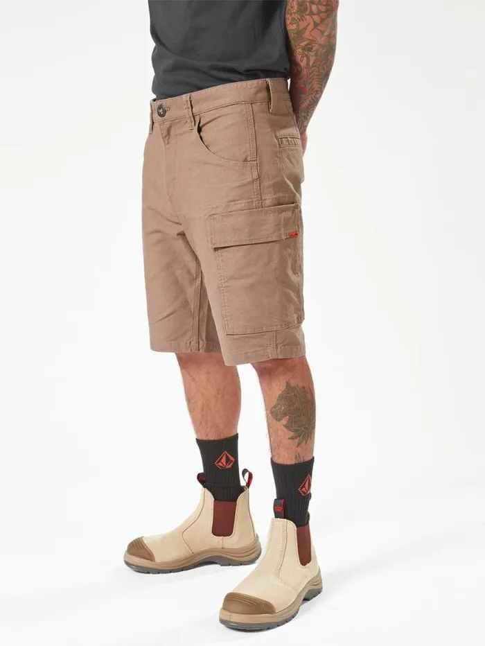 Volcom Workwear Caliper Work Shorts 8211 Brindle Mens Volcom Shorts