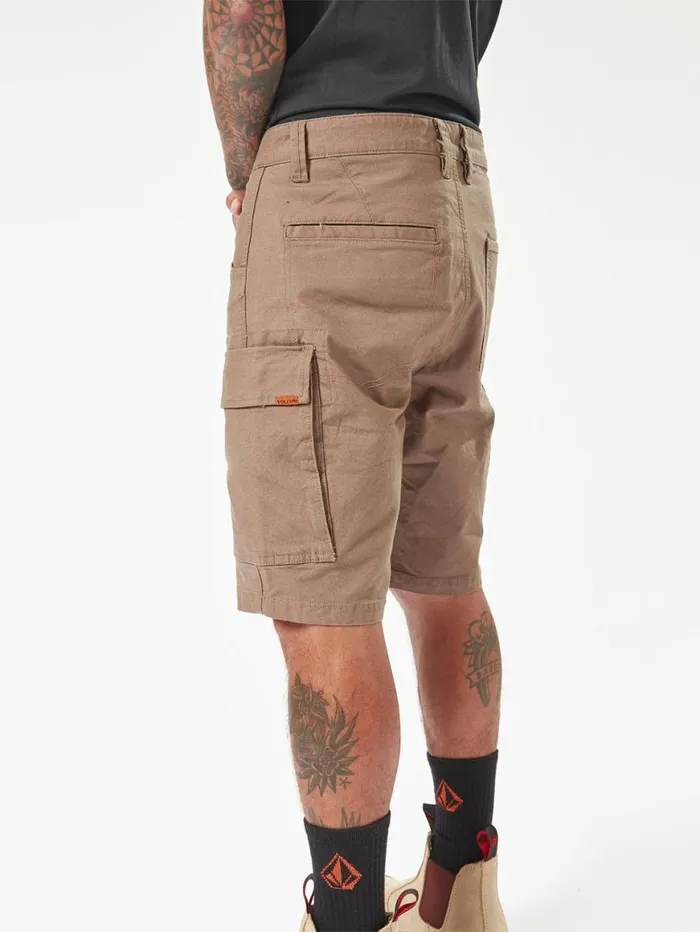 Volcom Workwear Caliper Work Shorts 8211 Brindle Mens Volcom Shorts
