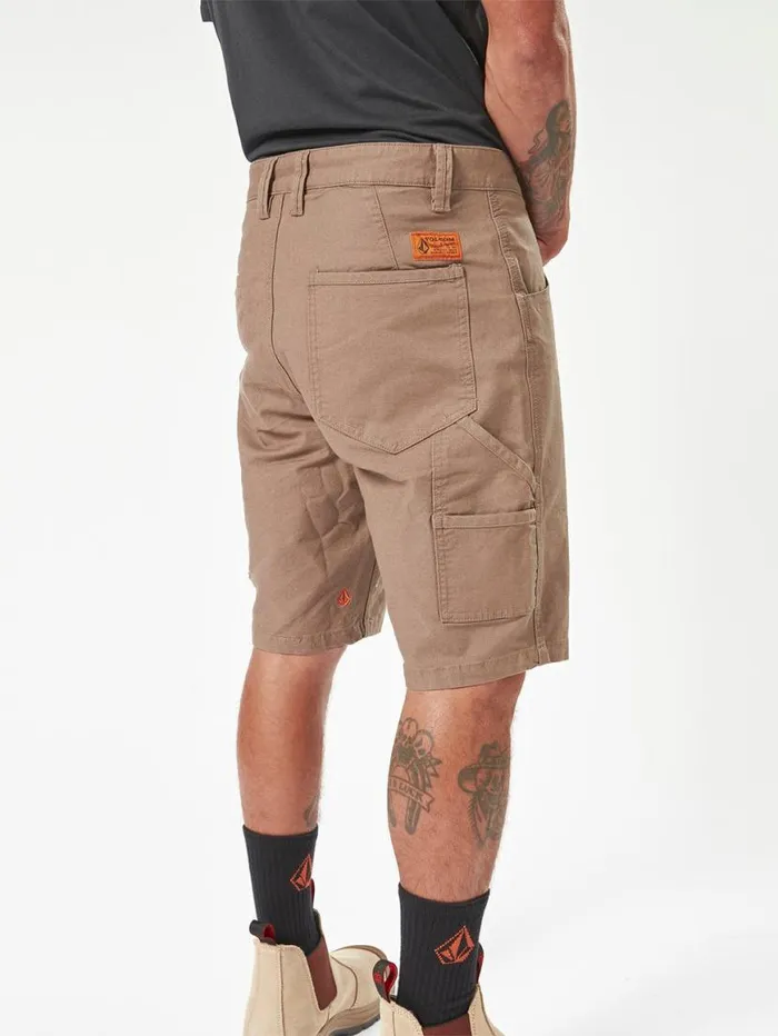 Volcom Workwear Caliper Work Shorts 8211 Brindle Mens Volcom Shorts