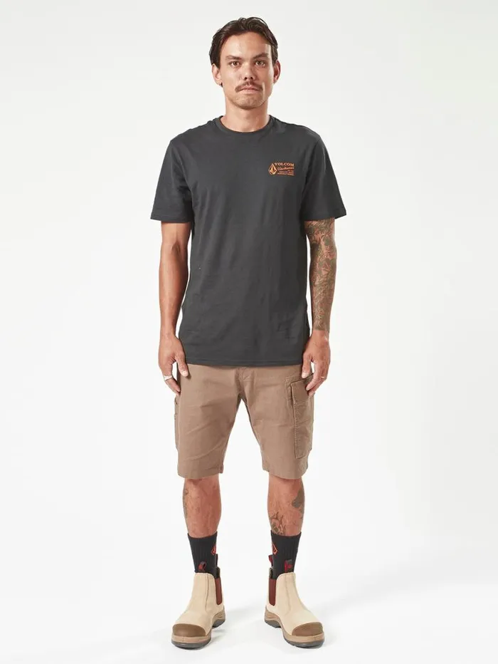 Volcom Workwear Caliper Work Shorts 8211 Brindle Mens Volcom Shorts