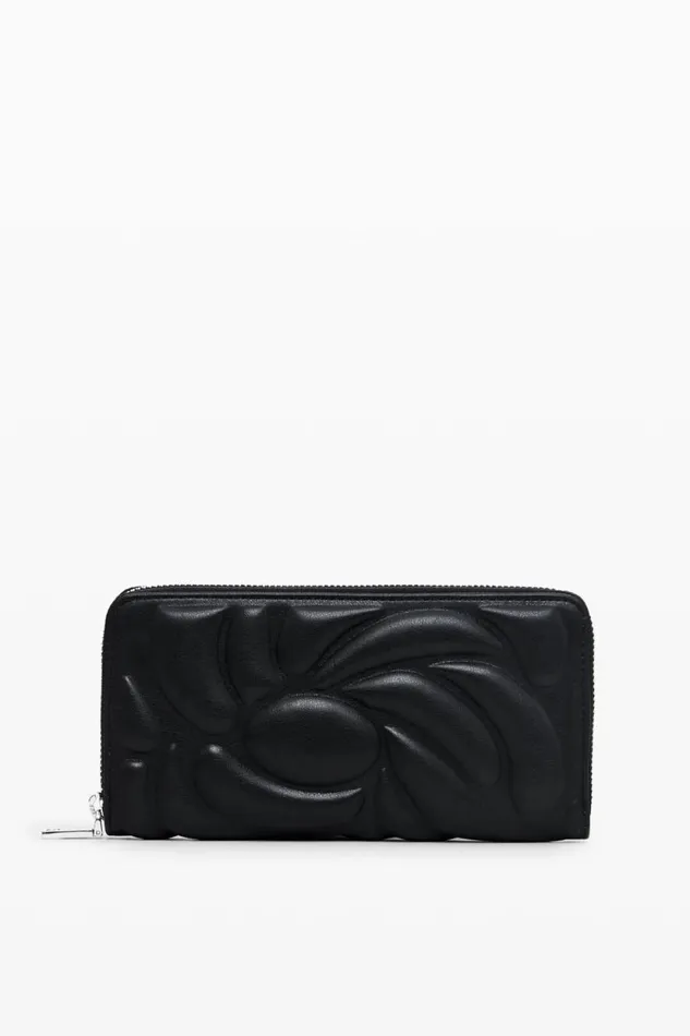 Wallets Women Desigual Geometric Floral Zip Wallet Black