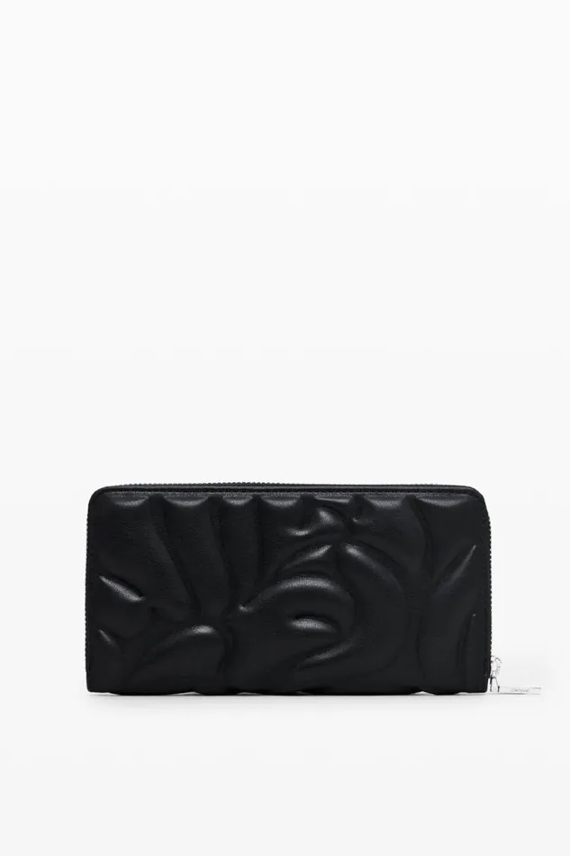 Wallets Women Desigual Geometric Floral Zip Wallet Black