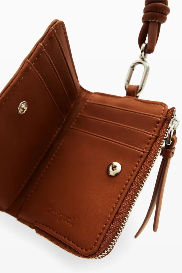 Wallets Women Desigual S Logo Cord Wallet Brown