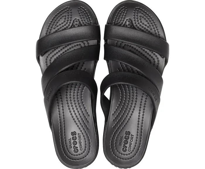 Wedges Crocs Women Crocs Monterey Strappy Wedge Black