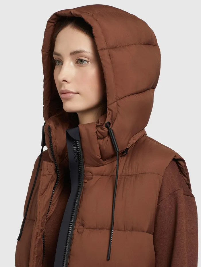 Weste TOURIN2 MATT Braun Puffer Vests KHUJO Women