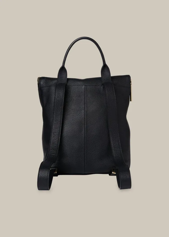 Whistles Backpacks Black Farrow Pocket Detail Backpack 8211 Women