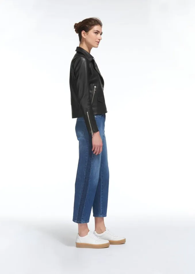 Whistles Coats and Jackets Black Agnes Leather Biker 8211 Women