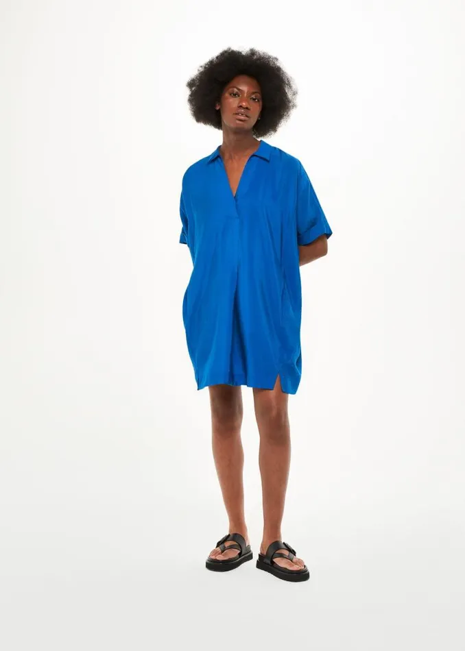 Whistles Dresses Blue Melanie Relaxed Shirt Dress 8211 Women