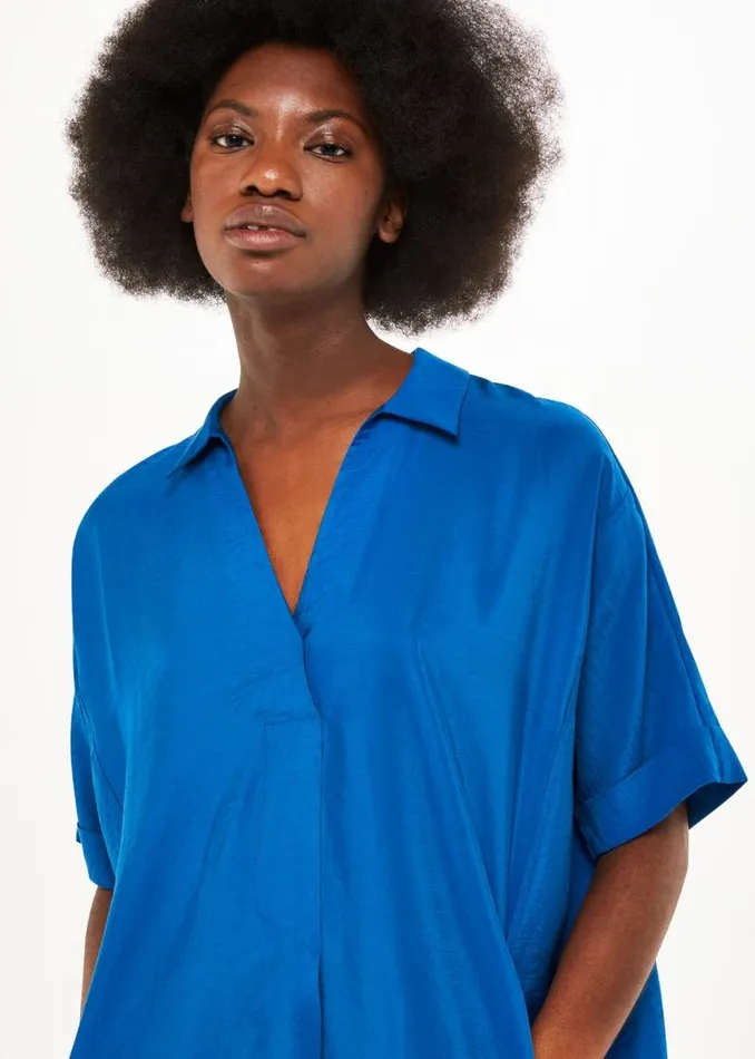 Whistles Dresses Blue Melanie Relaxed Shirt Dress 8211 Women